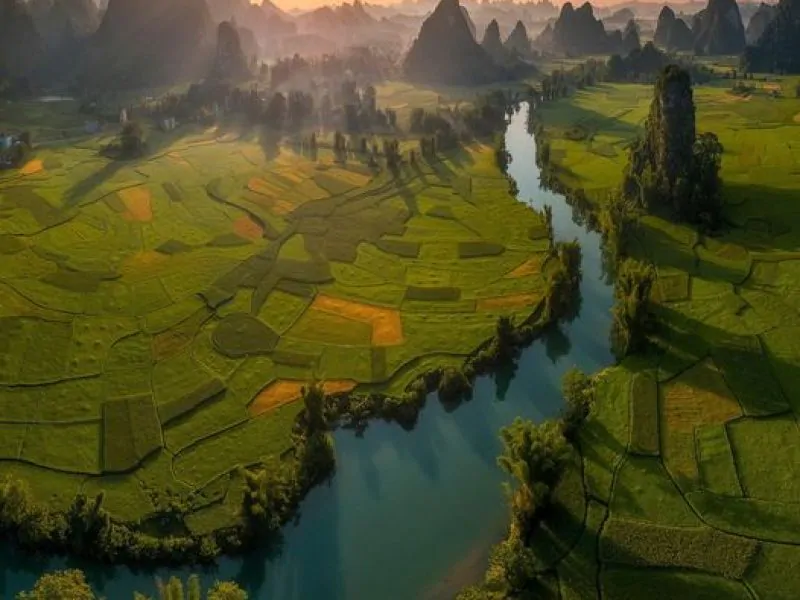 Admire the beauty of Ban Gioc rice fields