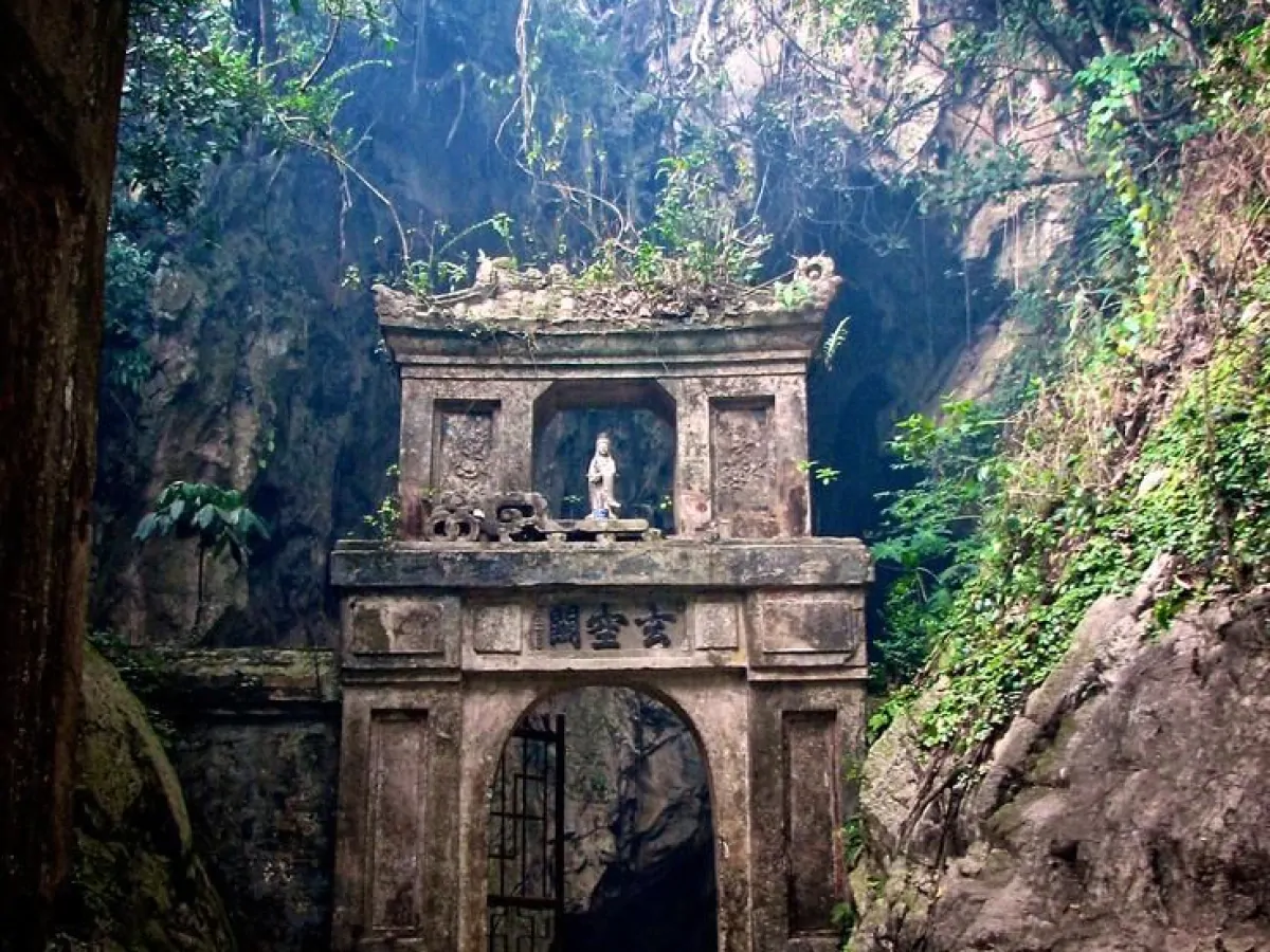 The Marble Mountains Vietnam are located near Hoi An. The beautiful mountains are a great day trip to visit from Hoi An Vietnam.