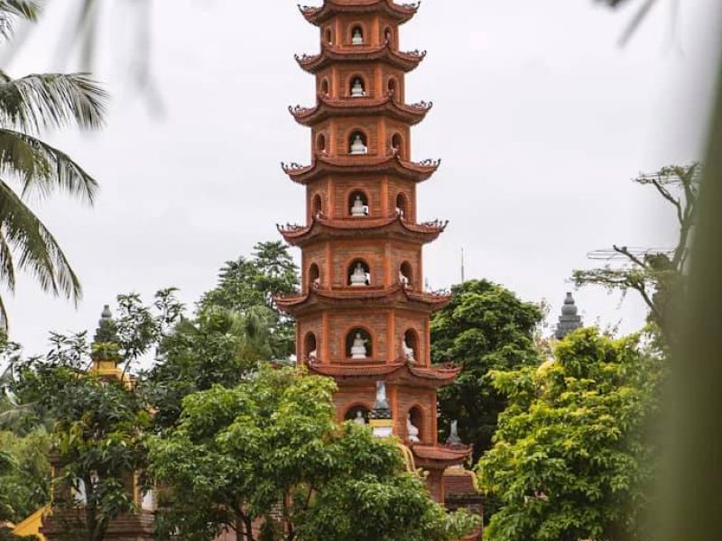 Tran Quoc Pagoda in Hanoi, the first stop on this Ninh Binh Halong Sapa tour