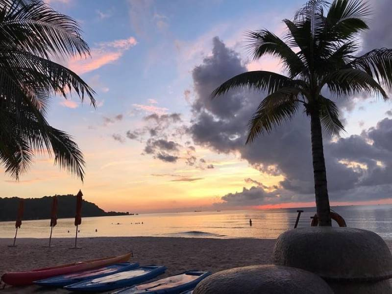the poetic view of the sun, sea and sand at Khem Beach Phu Quoc the poetic view of the sun, sea and sand at Khem Beach Phu Quoc