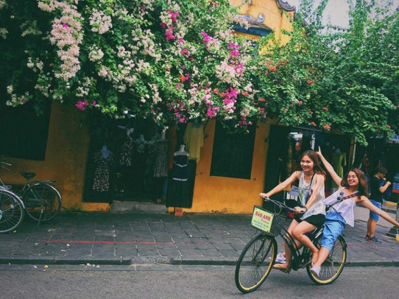 Renting a bike is often chosen by young visitors