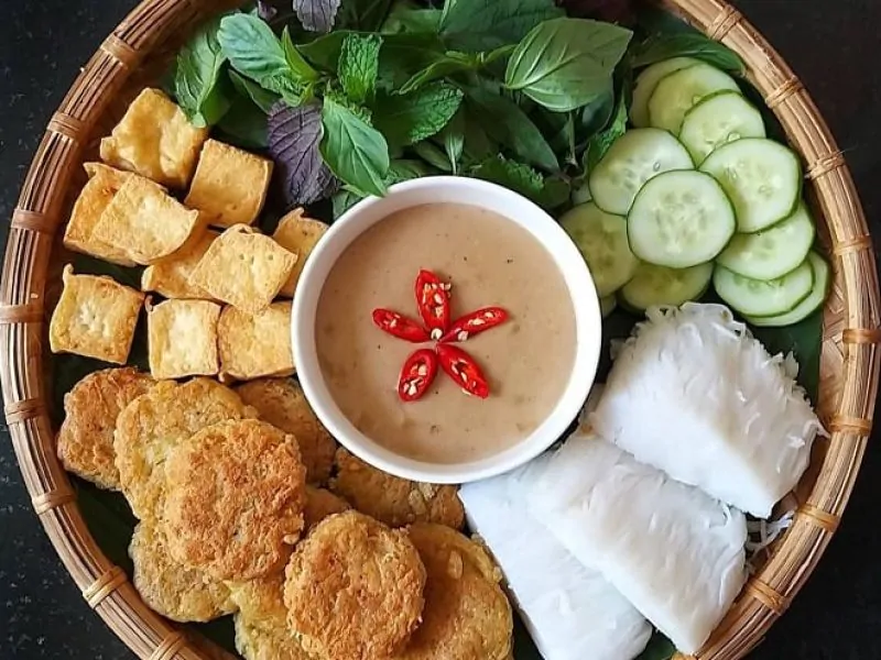 Bun dau mam tom is an ideal dish for Vietnamese food vegetarians (Source: Collected) Bun dau mam tom is an ideal dish for Vietnamese food vegetarians (Source: Collected)