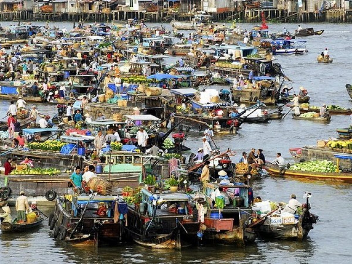 Nga Nam Floating Market: Five-Way Waterway, Mekong