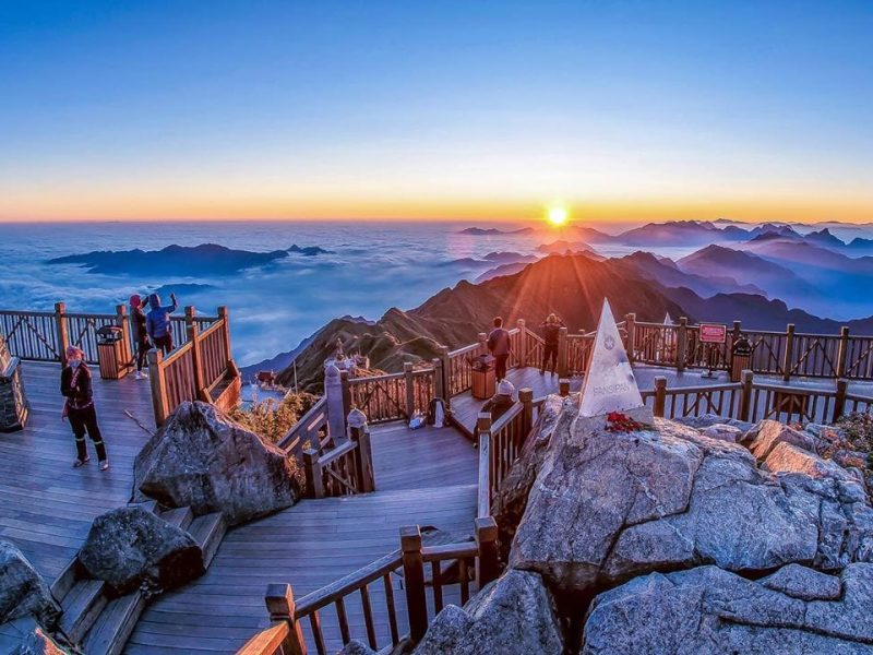 Trekking in Sapa: What You Need to Know Sunrise over the sea of clouds at Fansipan summit in Sapa