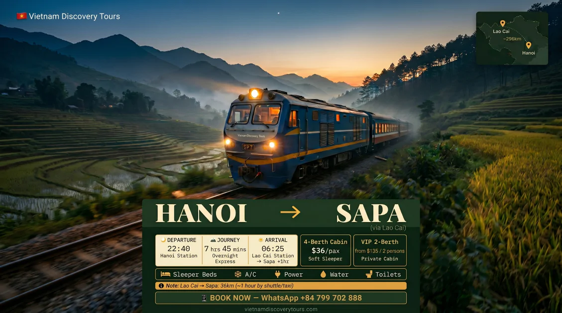 Hanoi – Sapa Train SP7 | Daily Private Cabins