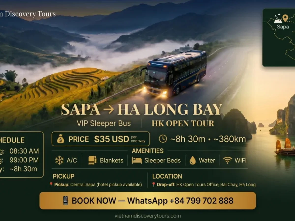 Sapa to Halong Bay Sleeper Bus – VIP Cabins, Schedule & Booking