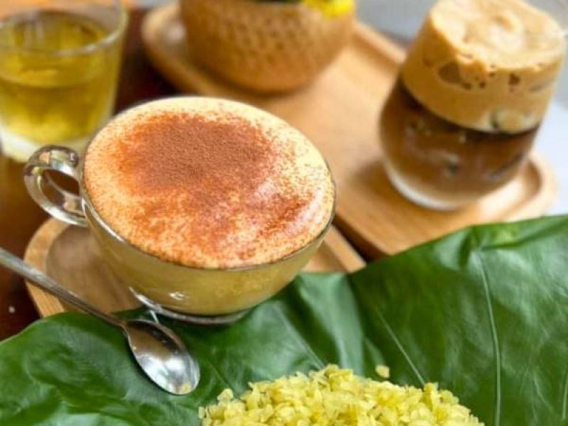 Green Rice (Cốm) & egg coffee Green Rice (Cốm) & egg coffee