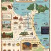 "Illustrated tourist map of Greater Da Nang 2026 showing 52 attractions across 8 zones..."