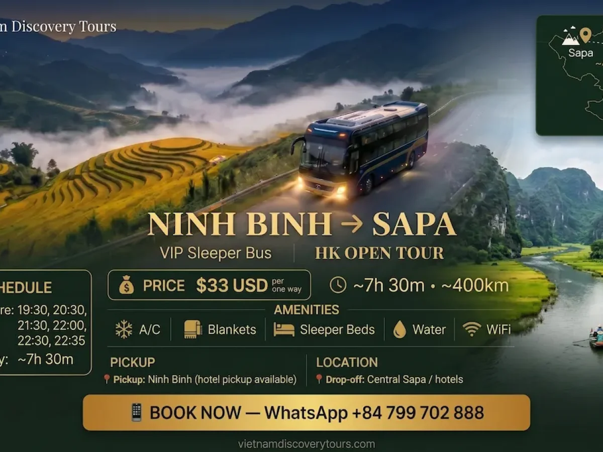 Ninh Binh to Sapa Sleeper Bus: VIP Cabins, Schedule & Booking
